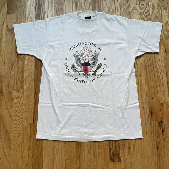 Mens Vintage 90s Screen Stars Washington DC United States of America Shirt Sz XL